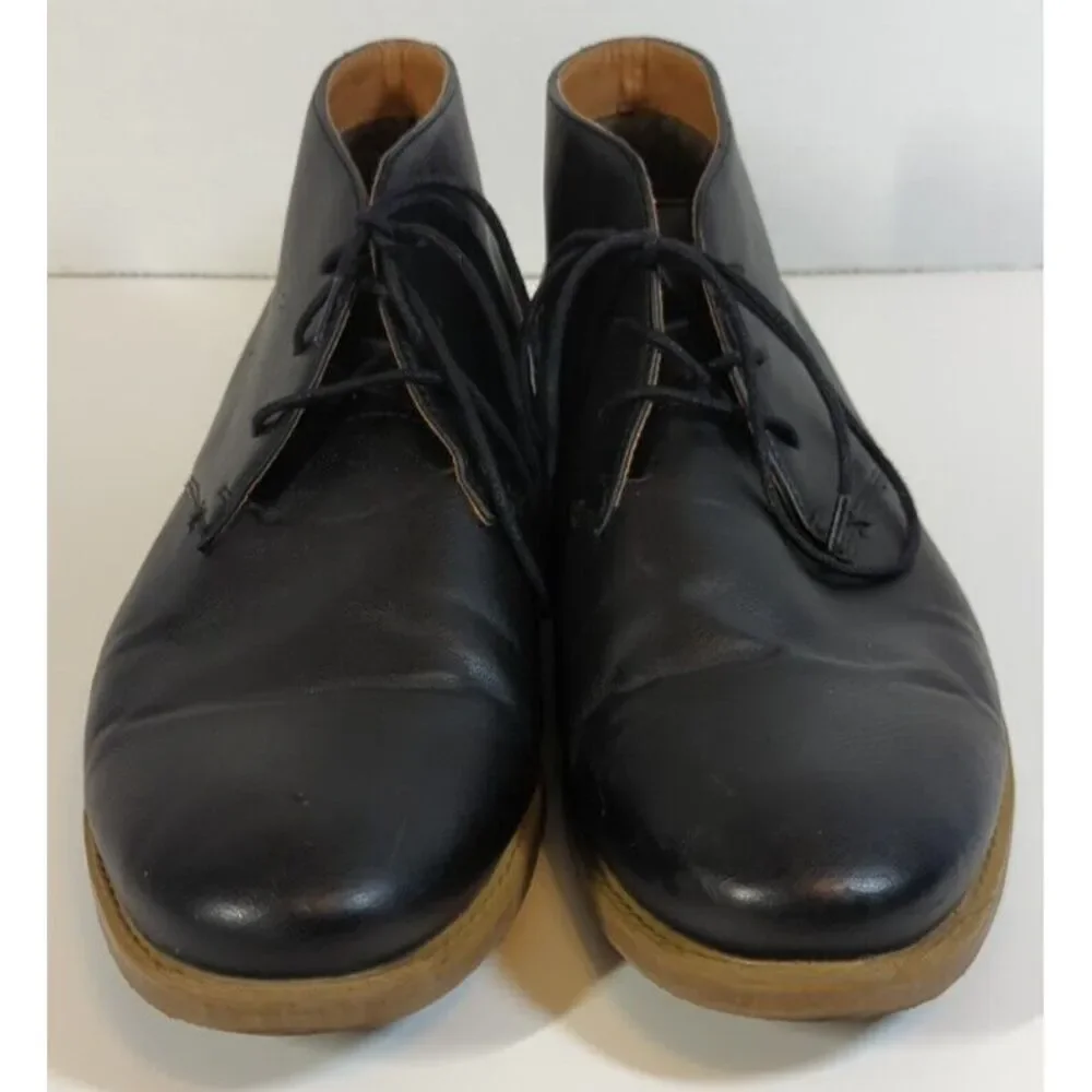 Merona Men's Black Chelsea Boots, Faux Leather Size‎ 11
